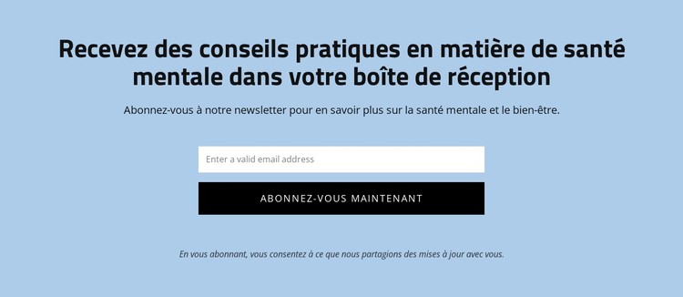 Obtenez des conseils pratiques en matière de santé mentale Modèle CSS