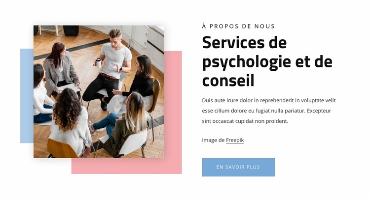 Services de psychologie Modèle Joomla