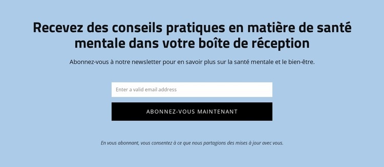 Obtenez des conseils pratiques en matière de santé mentale Modèle