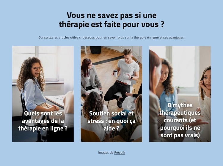 Méthodes de psychothérapie Modèle de site Web