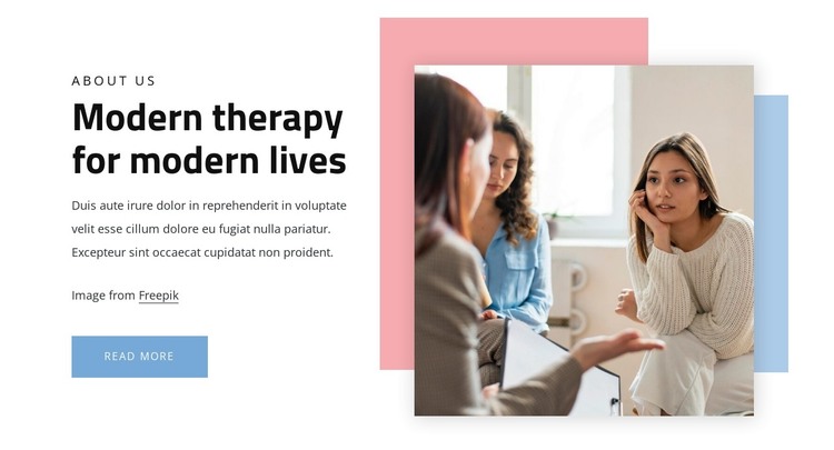 Modern therapy for modern lives HTML Template