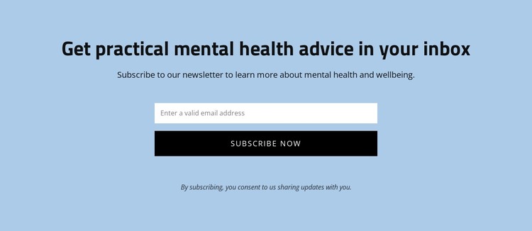 Get practical mental health advice HTML Template