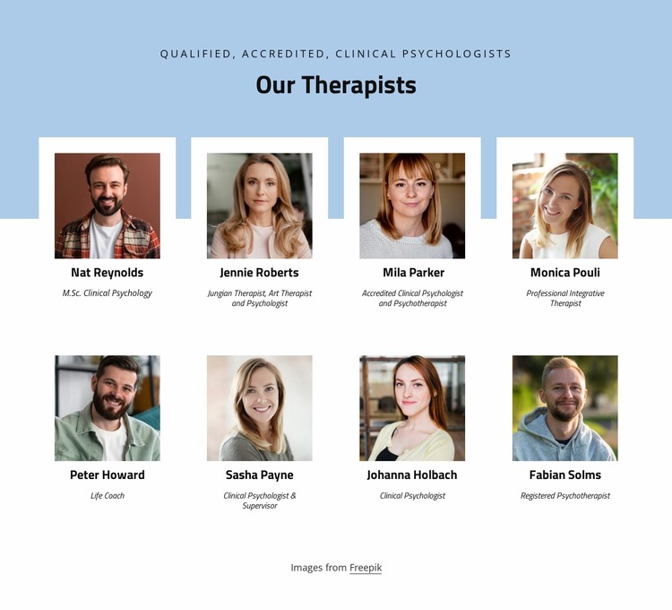 Our therapists Html Website Builder