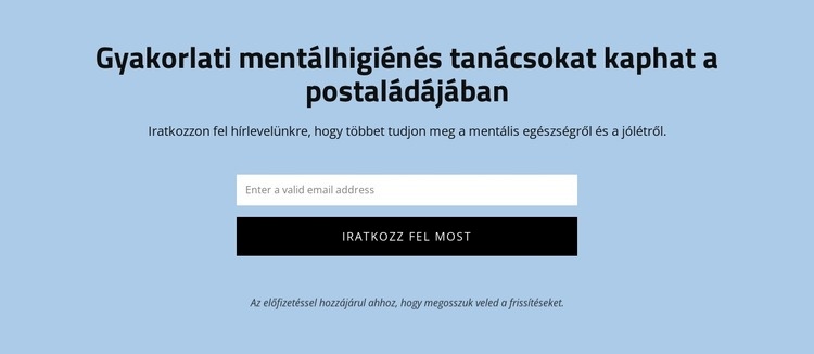 Gyakorlati mentálhigiénés tanácsokat kaphat HTML Sablon