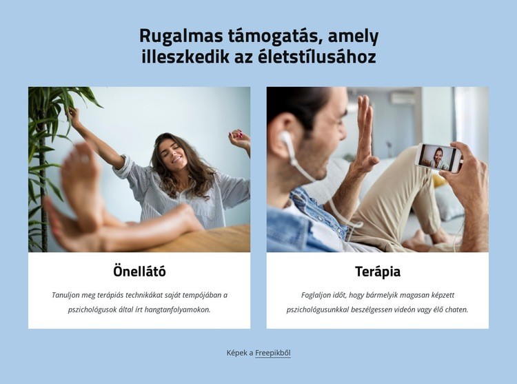 Rugalmas támogatás, amely illeszkedik az életstílusához Sablon