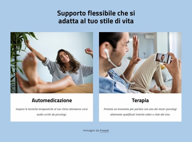 Supporto flessibile che si adatta al tuo stile di vita Costruttore di siti web HTML