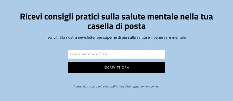 Ottieni consigli pratici sulla salute mentale Costruttore di siti web HTML