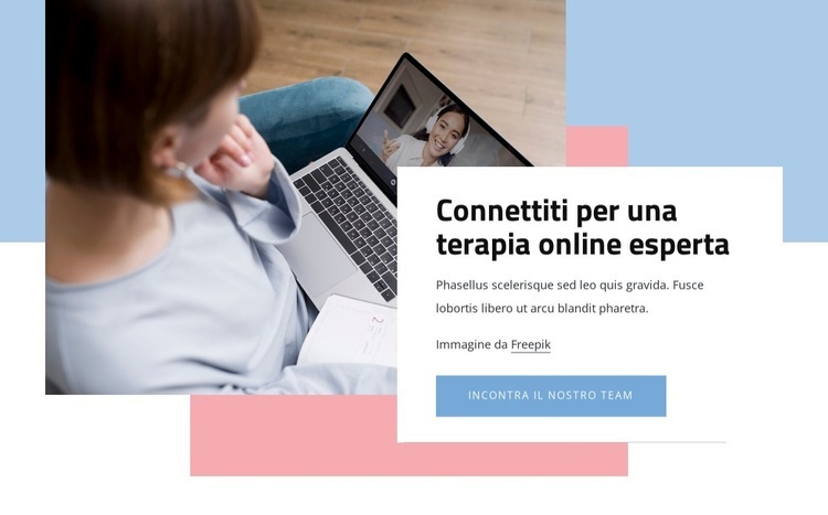 Connettiti per una terapia online esperta Modelli di Website Builder