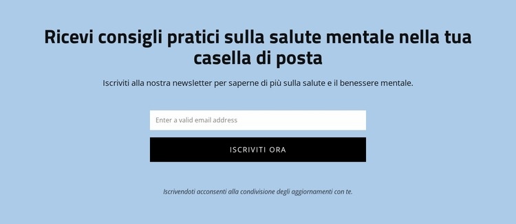 Ottieni consigli pratici sulla salute mentale Modello