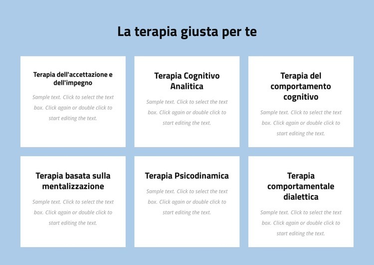 Psicoterapia moderna basata sull’evidenza Un modello di pagina