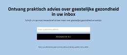 Krijg Praktisch Advies Over Geestelijke Gezondheid - Eenvoudige HTML-Sjabloon