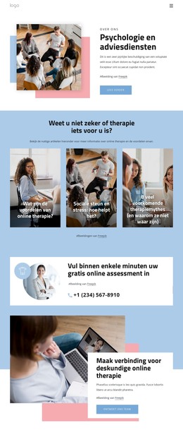 Diensten Op Het Gebied Van Psychologie En Counseling - HTML-Sjabloon Downloaden