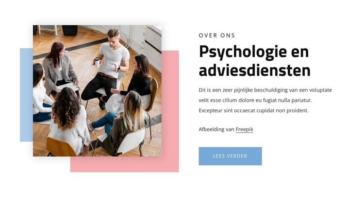 Psychologische diensten HTML-sjabloon