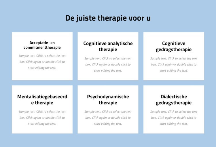 Moderne evidence-based psychotherapie Sjabloon voor één pagina