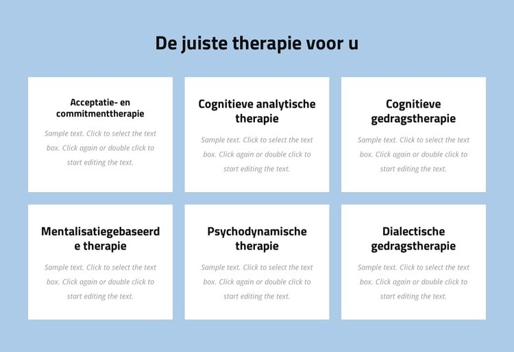 Moderne evidence-based psychotherapie Website ontwerp