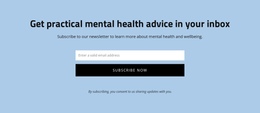 Get Practical Mental Health Advice One Page Template