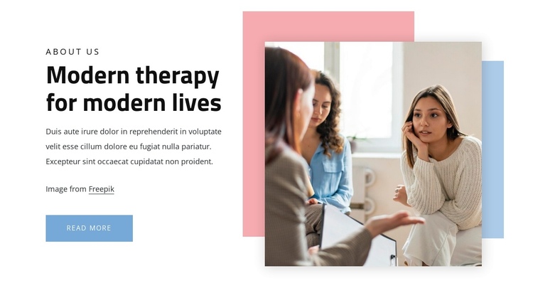 Modern therapy for modern lives One Page Template
