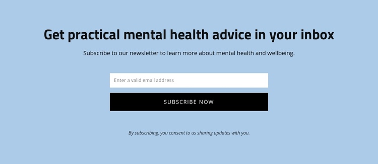 Get practical mental health advice One Page Template