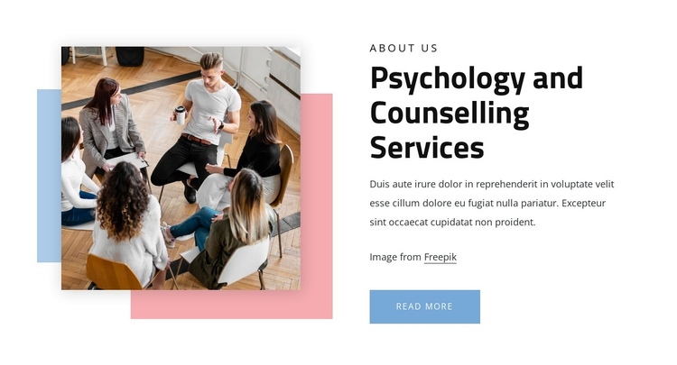 Psychology services One Page Template
