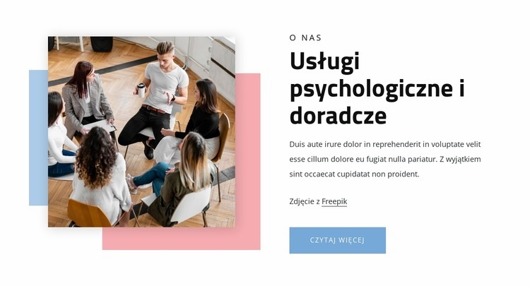 Usługi psychologiczne Projekt strony internetowej