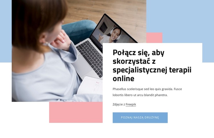 Połącz się, aby uzyskać specjalistyczną terapię online Szablon CSS