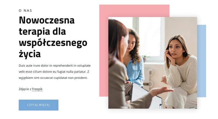 Nowoczesna terapia dla współczesnego życia Szablon HTML