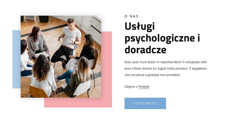 Usługi psychologiczne Szablon HTML