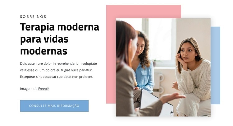 Terapia moderna para vidas modernas Modelos de construtor de sites