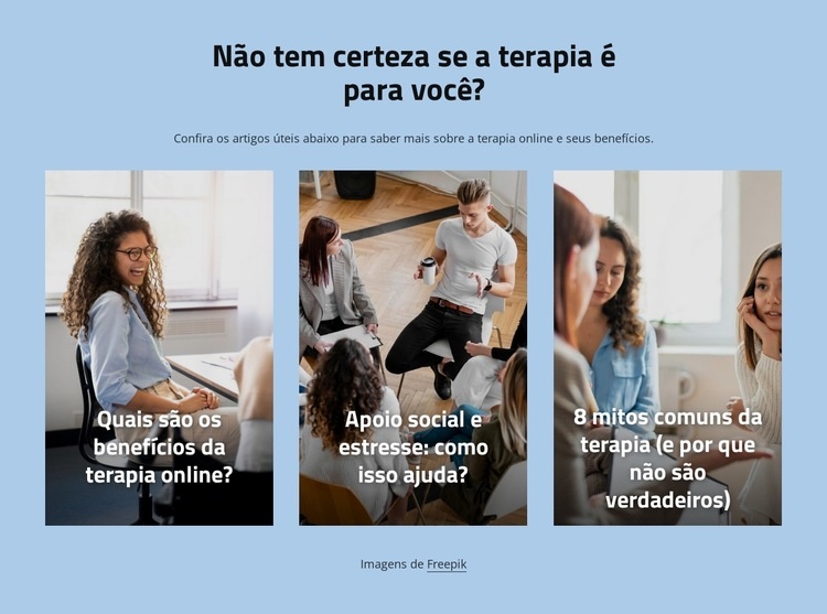 Métodos de psicoterapia Design do site