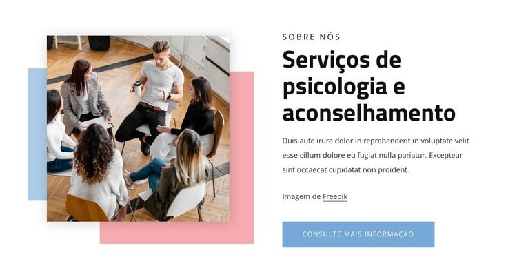 Serviços de psicologia Design do site