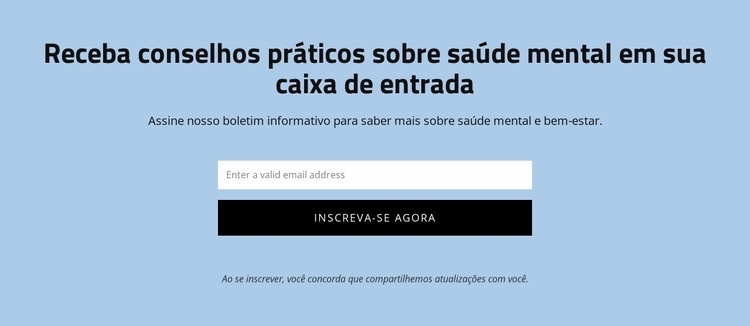 Obtenha conselhos práticos sobre saúde mental Maquete do site