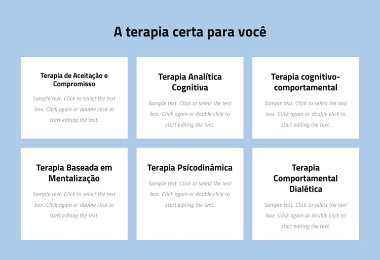 Psicoterapia moderna baseada em evidências Modelo HTML