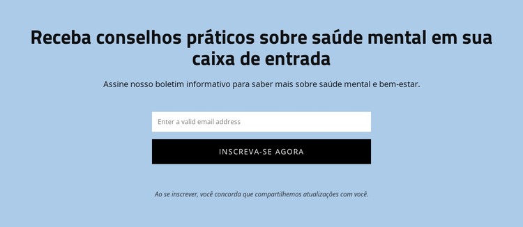 Obtenha conselhos práticos sobre saúde mental Modelo HTML