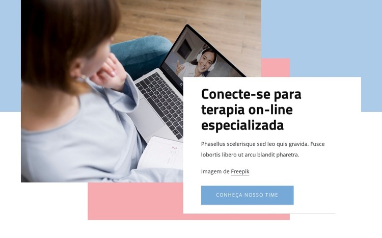 Conecte-se para terapia on-line especializada Modelo HTML