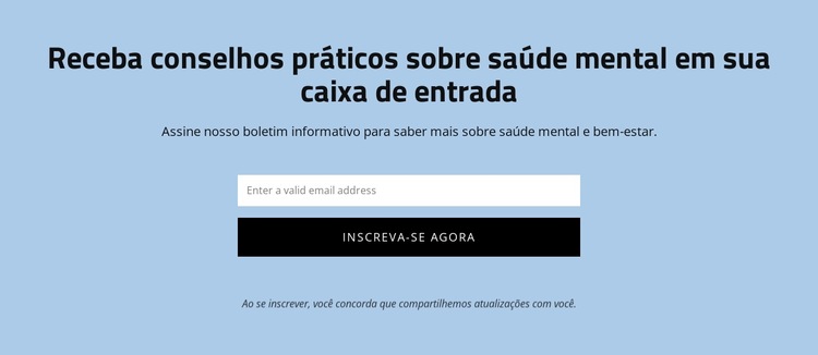 Obtenha conselhos práticos sobre saúde mental Modelo de site