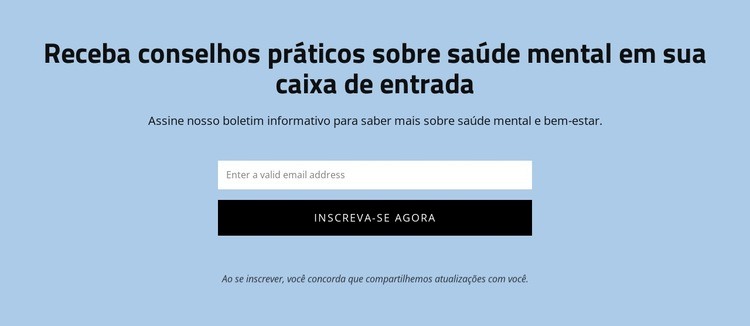 Obtenha conselhos práticos sobre saúde mental Landing Page