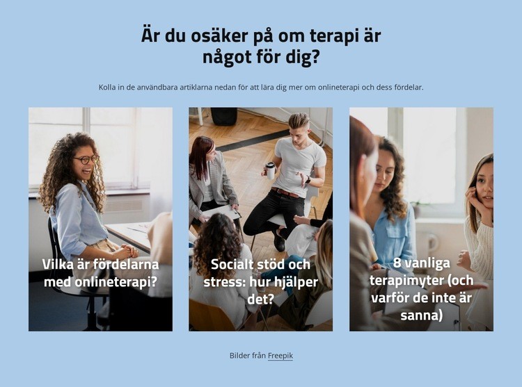 Metoder för psykoterapi CSS -mall