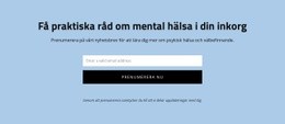 Få Praktiska Råd Om Mental Hälsa - Enkel HTML-Mall