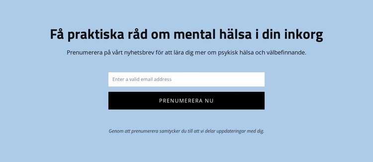 Få praktiska råd om mental hälsa HTML-mall