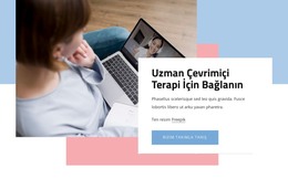 Uzman Çevrimiçi Terapi Için Bağlanın - Bir Sayfalık Şablon