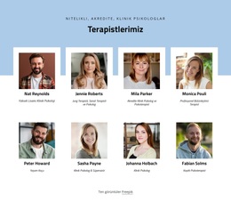 Terapistlerimiz - Duyarlı WordPress Teması