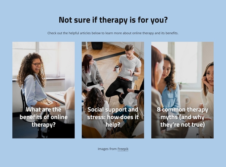 Methods of psychotherapy Website Builder Software