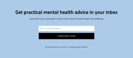 Get Practical Mental Health Advice - Simple HTML Template