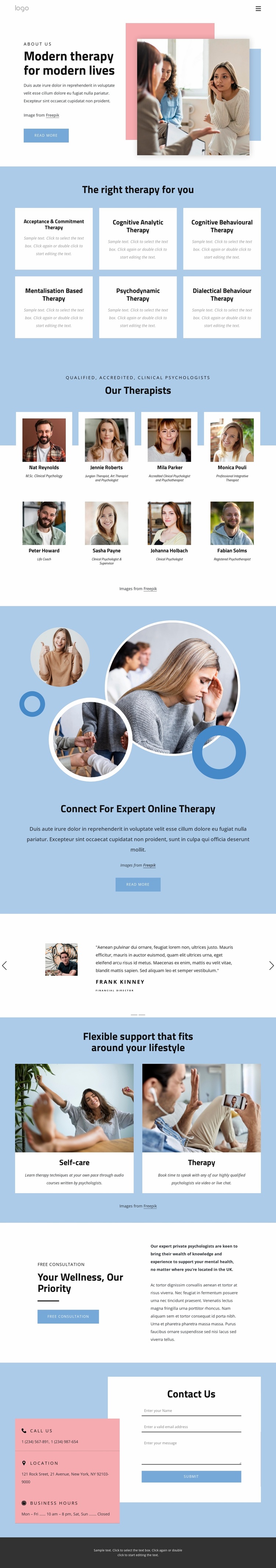 Modern therapy Website Template