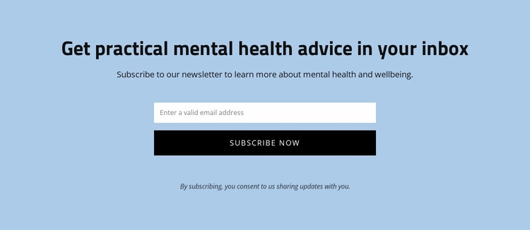 Get practical mental health advice Website Template