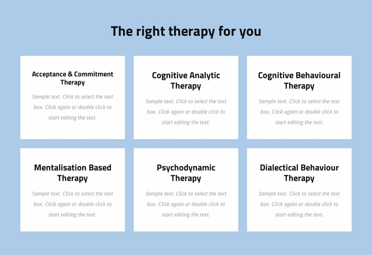 Modern evidence-based psychotherapy WordPress Website Builder