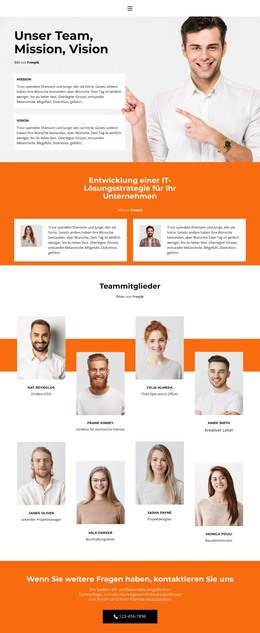 Team Im Büro - Einfache HTML-Vorlage