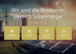 Solarunternehmen UI-Vorlagen