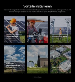 Vorteile Der Installation Von Solarmodulen - HTML-Vorlagencode