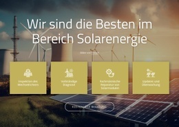 Solarunternehmen - Responsive Website-Vorlagen